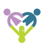 heart shaped iluet three people as a symbol of family