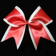 Orange Black And White Cheer Bow