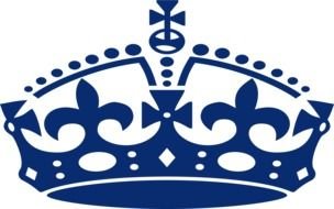 Beautiful blue crown clipart