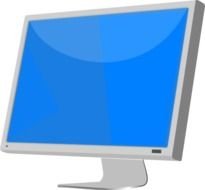 Dual Computer Monitor Clip Art