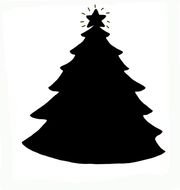 Christmas Tree Silhouette Clip Art N10