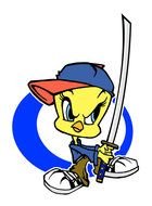 Evil Tweety Bird as a graphic illustration