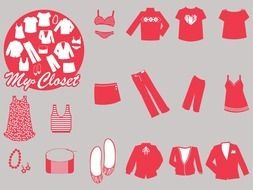 clipart with fashion clothes