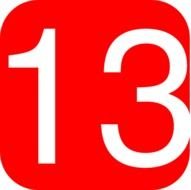Number 13 Clip Art N29