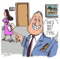man and woman office drawing