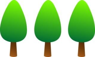 Simple Tree Clip Art drawing