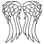 Daryl Dixon Angel Wings Template