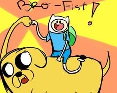Adventure Time Bro Fist show characters, drawing
