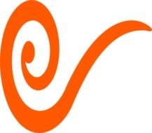 Orange Swirl Clip Art N8