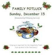 Family Potluck of Sunday,December 15 clipart