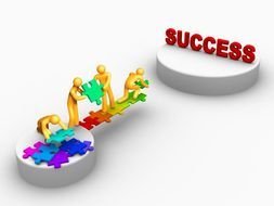 Making the way to Success clipart