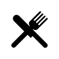 black Fork And Knife Crossed