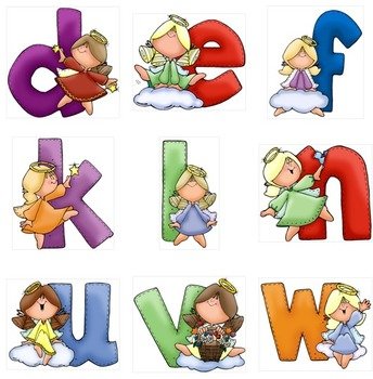 Ninos Clip Art 11 Abecedario Night City Vector Clipart Free Vectors