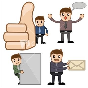 Office And Business Cartoon Character Vector Illustration Various