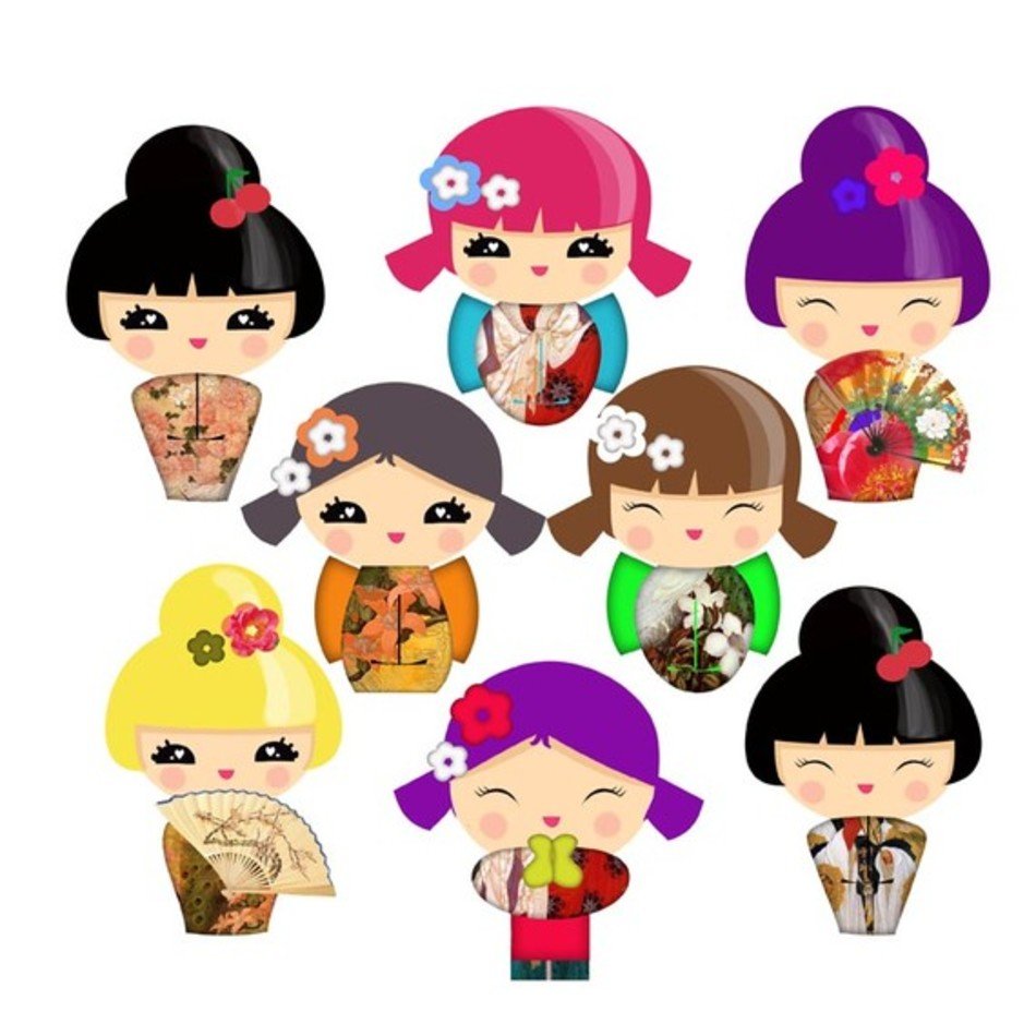 Kokeshi Doll Clip Art N7