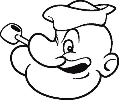Popeye El Marino Dibujos Para Colorear