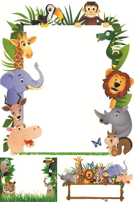 Wild Animal Clip Art Frames