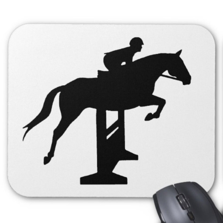 Horse And Rider Jumping Silhouettes
