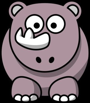 Cartoon Rhino Clip Art N7