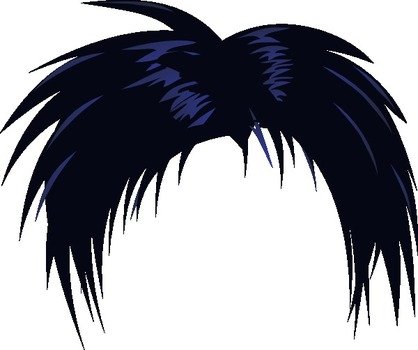 Cartoon Hair Clip Art N8
