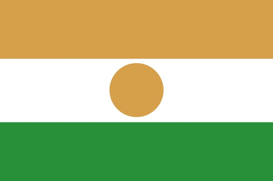 Orange White Green Flag drawing