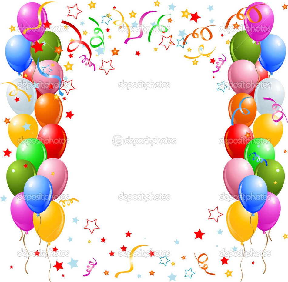 Balloon Clip Art Borders N12