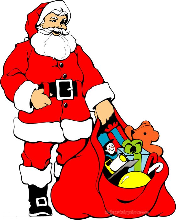 DECOUPAGE PERE NOEL GRATUIT A IMPRIMER