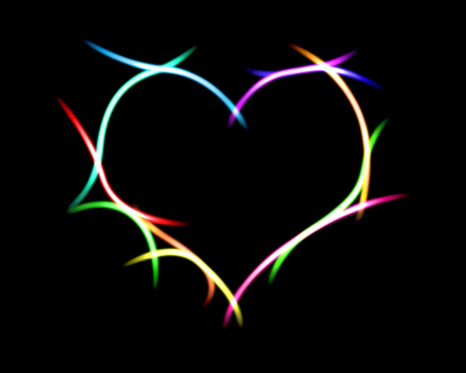 sparkling heart as a graphic illustration