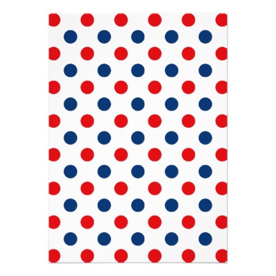 Red White Blue Polka Dots