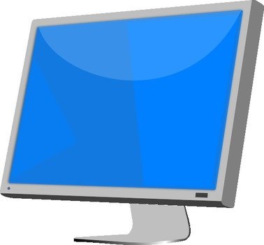 Dual Computer Monitor Clip Art