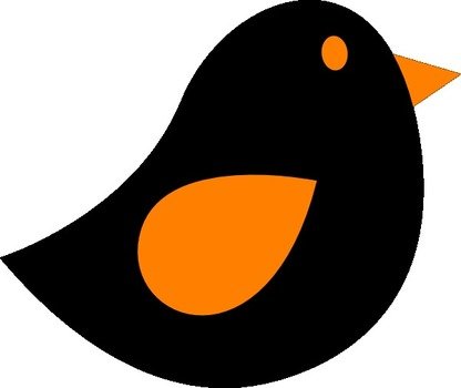 Orange amp Black Birdie Clip Art