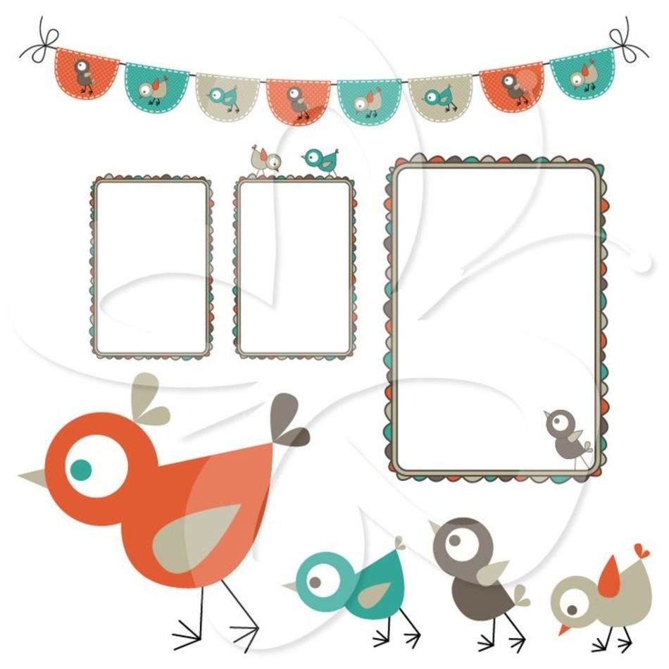 Mother Hen And Her Chicks Clip Art Set $4