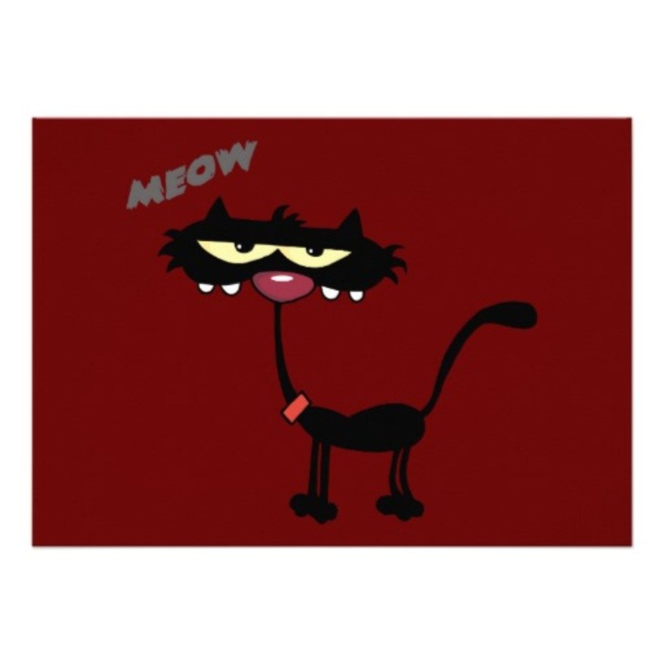 Black Cat Cartoon Character N3