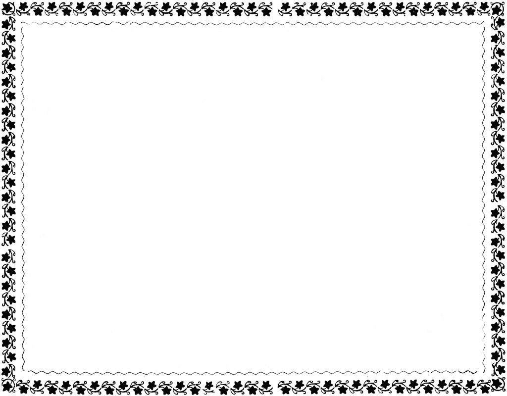 Black Flower Border Clip Art N7 free image download