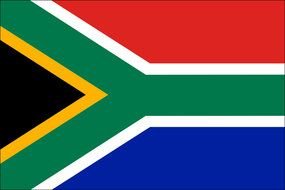 colorful flag of South Africa