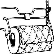 Black and white drawing with the paper towel clipart