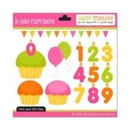 Birthday Cupcake Clip Art N32
