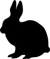 bunny Silhouette drawing