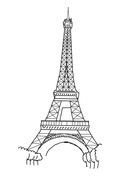 Eiffel Tower Coloring Pages drawing