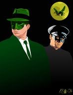 The Green Hornet And Kato Art drawing