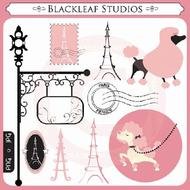 Paris Poodle Clip Art N2