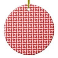 Red Checkered Picnic Tablecloth Border N3