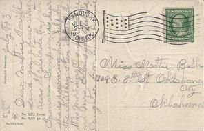 letter with a stamp drawing