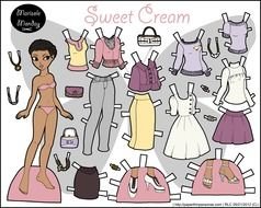 doll with paper clothes