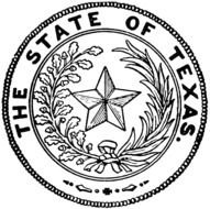 Texas State Seal Coloring Page drawing