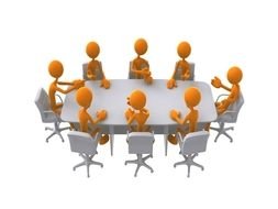 CLIPART PEOPLE DESK MEETING 0522