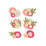 Mint Peach Flower Clip Art