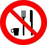 Clipart Image Interdiction Interdit Manger