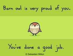 barn owl Very Proud Of You banner