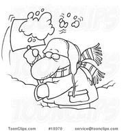 Snow Shoveling Cartoon N2
